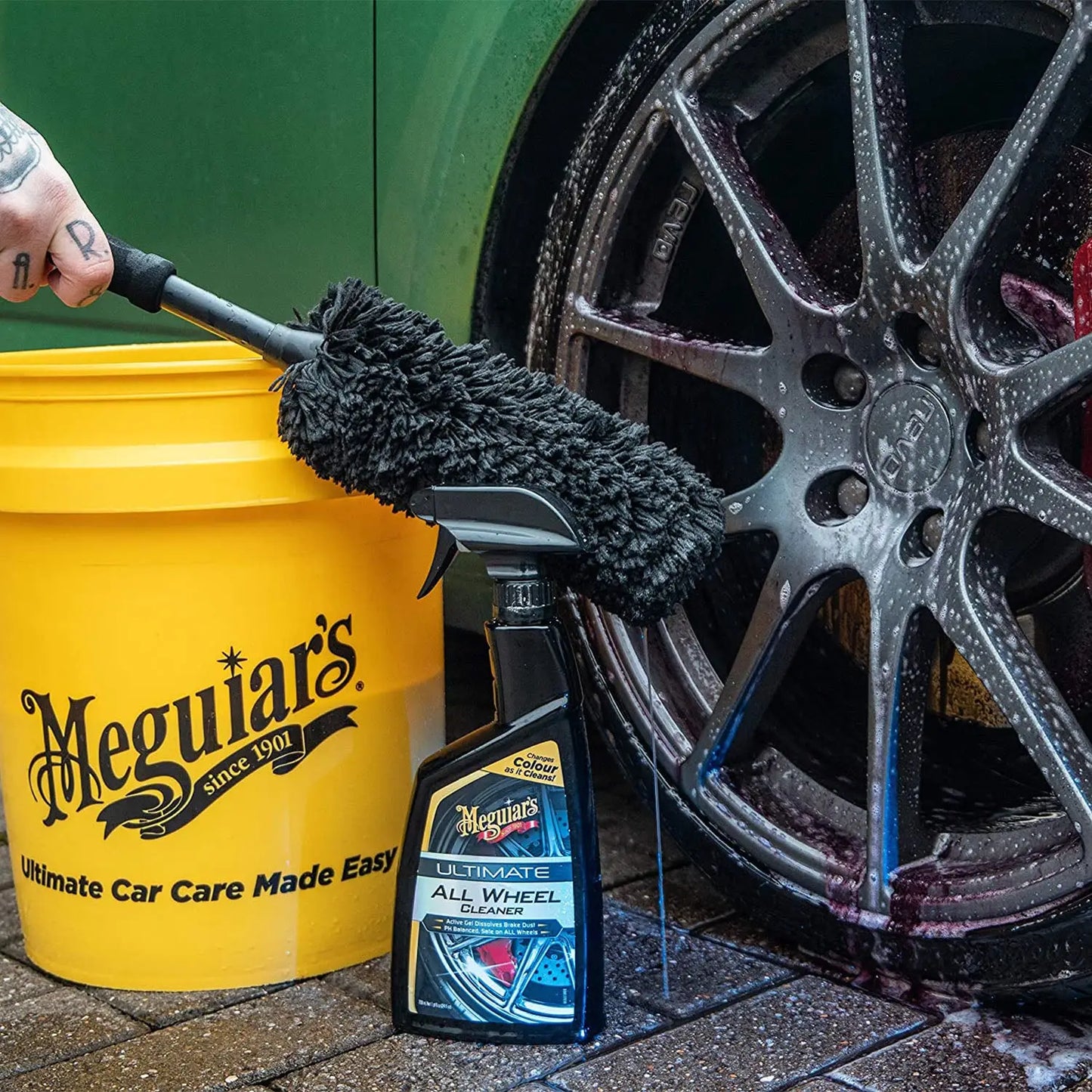 Perie Curatare Jante Meguiar's Supreme Microfiber Wheel Brush Large, 45cm