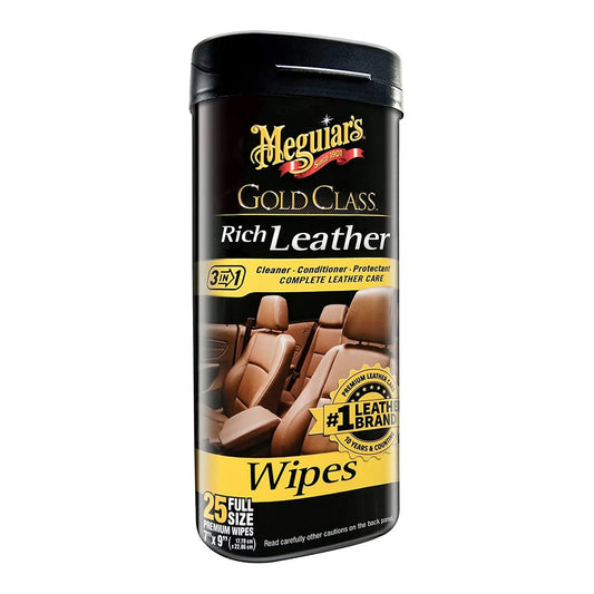 Servetele Intretinere Piele Meguiar's Gold Class Rich Leather Wipes, 30 buc