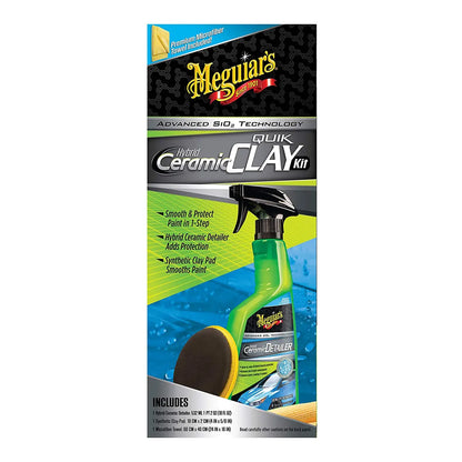 Набор для очистки кузова с эффектом керамики Meguiar's Hybrid Ceramic Quik Clay Kit
