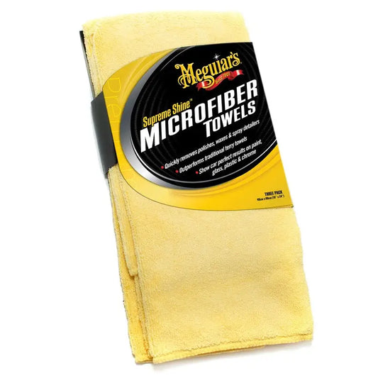 Set Prosoape Auto Meguiar's Supreme Shine Microfiber Towels, 40 x 60cm, 3 buc