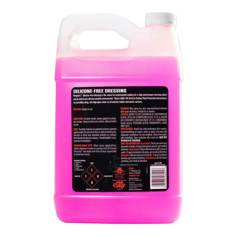 Dressing Plastice si Cauciuc Meguiar's Silicone-Free Dressing, 3.78L