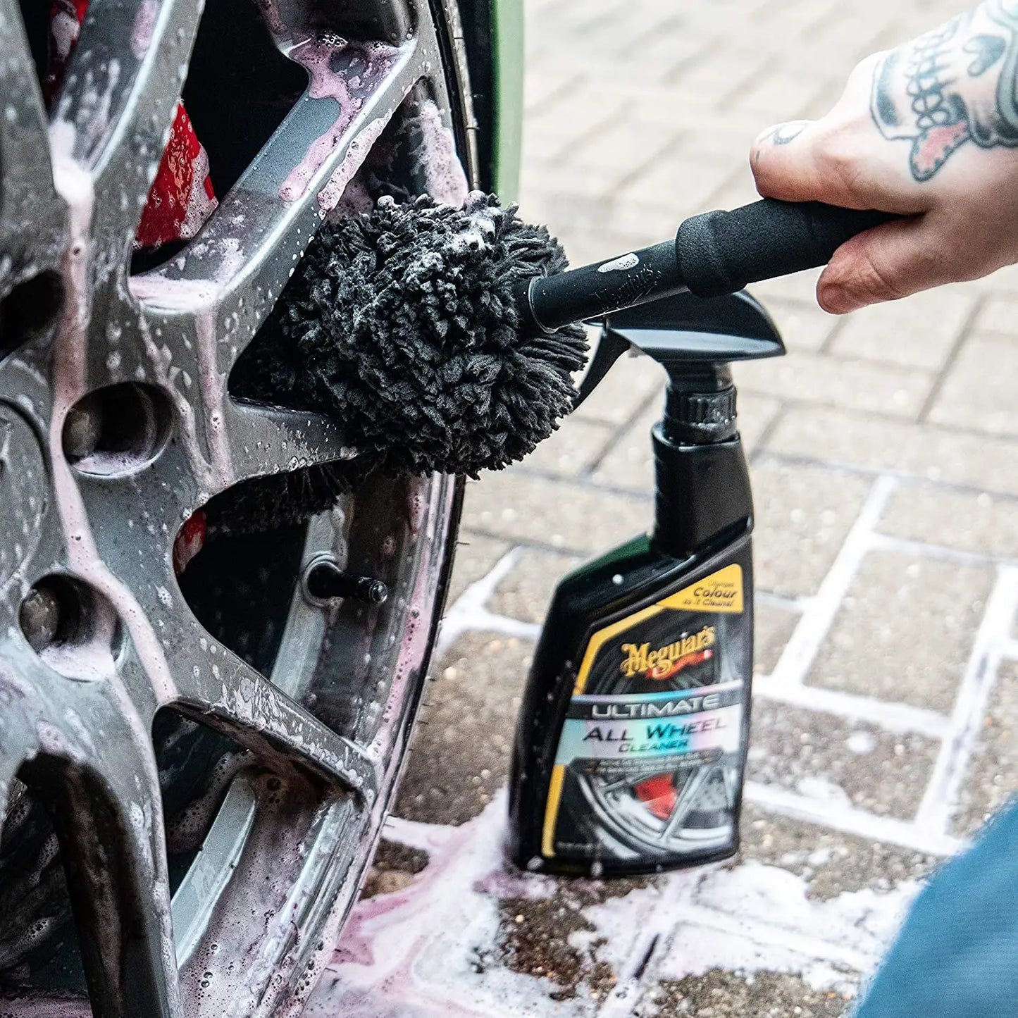 Perie Curatare Jante Meguiar's Supreme Microfiber Wheel Brush, Medium 35cm