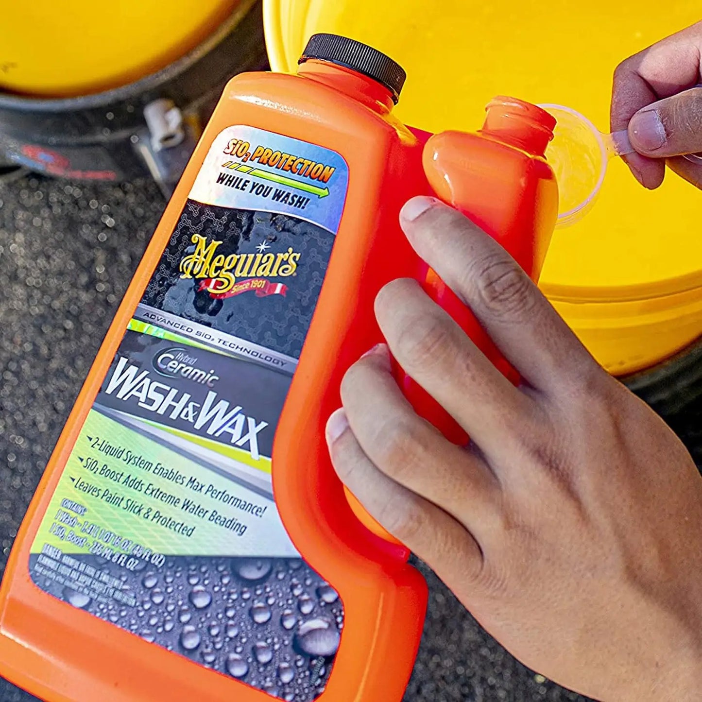 Sampon Auto cu Ceara Meguiar's Hybrid Ceramic Wash and Wax, 1.4L