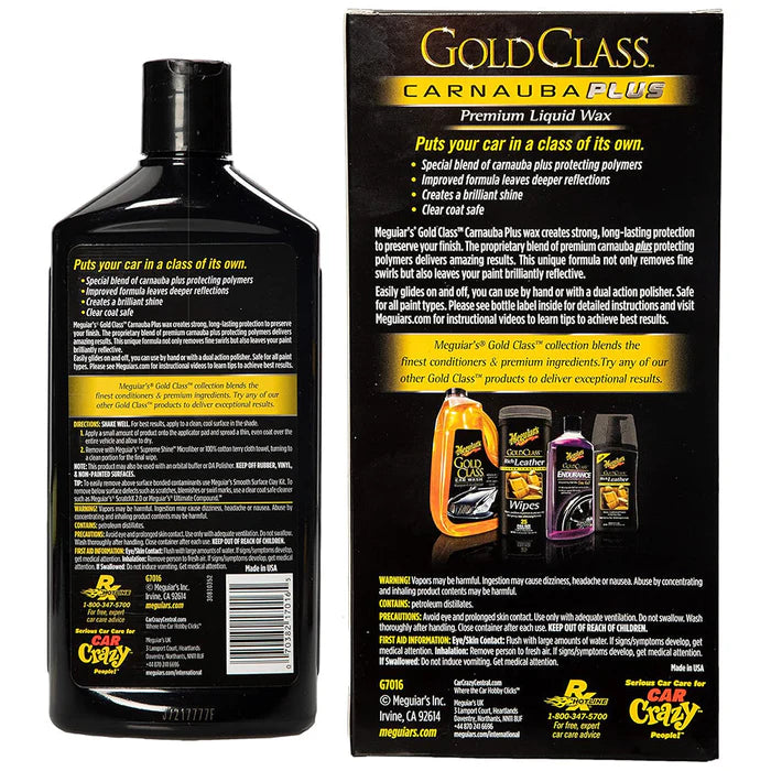 Ceara auto lichida Meguiar's Gold Class Carnauba Plus Premium Liquid Wax, 473ml