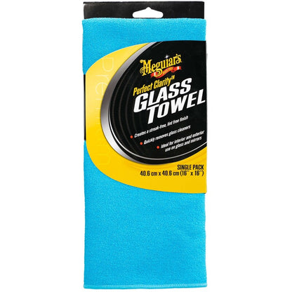 Полотенце для стекла синее Meguiar's Perfect Clarity Glass Towel, 40х40см